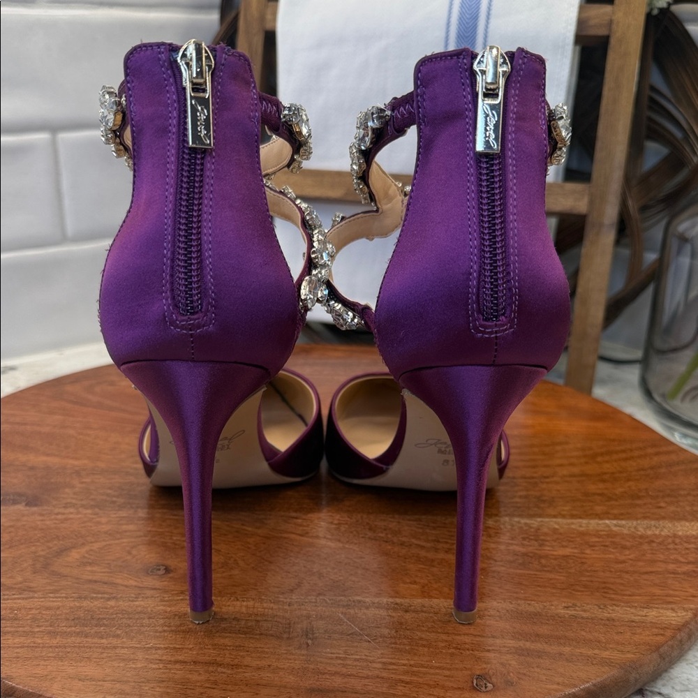 Jewel Badgley Mischka Robles Crystal Embellished Heels - Picture 7 of 9
